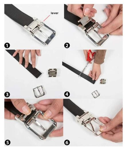Ceinture en cuir homme en vachette de couleur marron  foncé - Sangle réglable