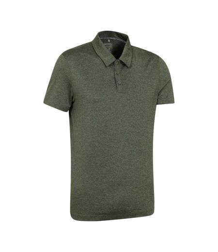 Mens Deuce Isocool Polo Shirt Dark Khaki Mountain Warehouse
