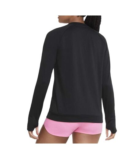 T-Shirt manches longues noir femme nike pacer crew - l