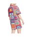 Robe bleu/rouge femme adidas farm-2