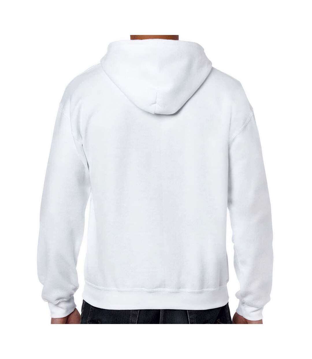 Mens heavy blend full zip hoodie white Gildan