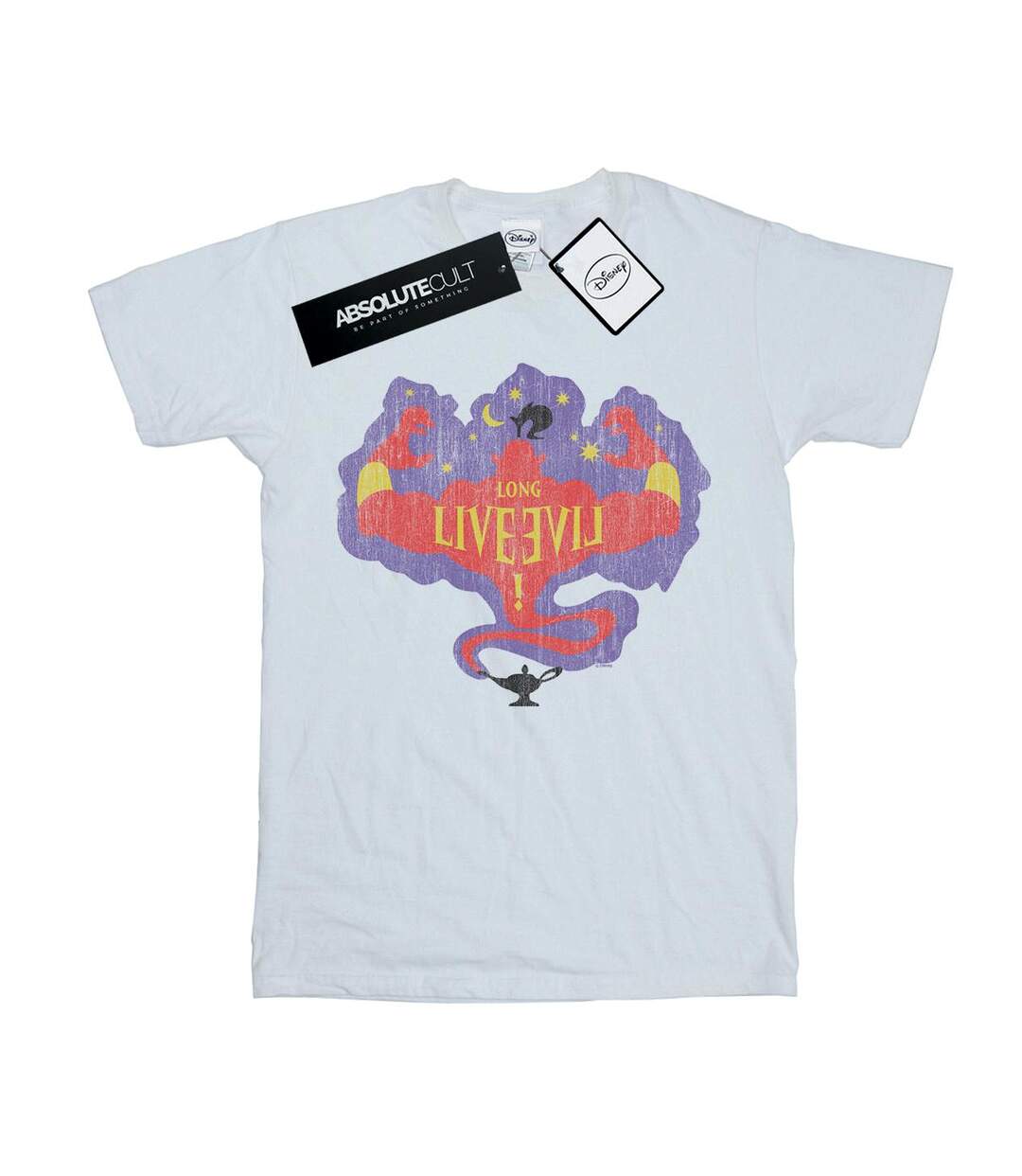 Disney - T-shirt THE DESCENDANTS GENIE LONG LIVE - Femme (Blanc) - UTBI20002-1