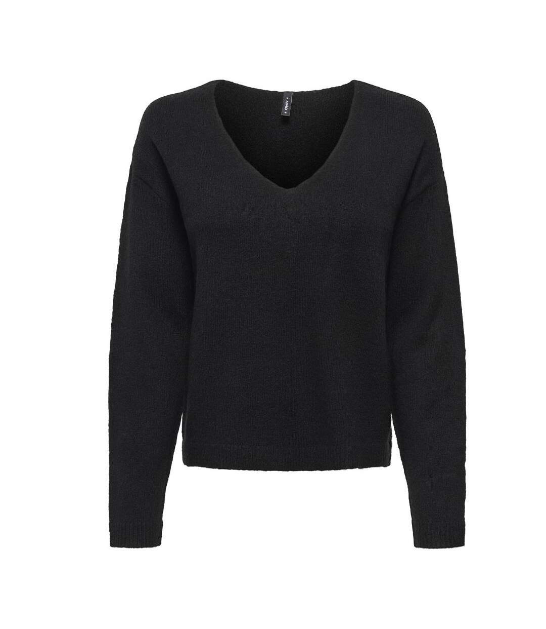 Pull noir femme only veoni-1