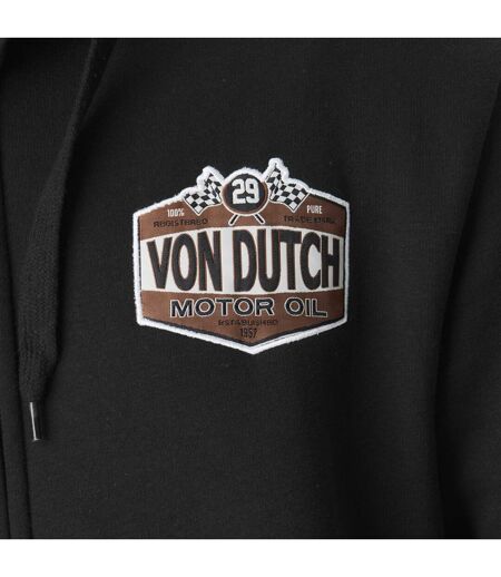 Sweat zippé à capuche homme avec badges moto Matty Vondutch