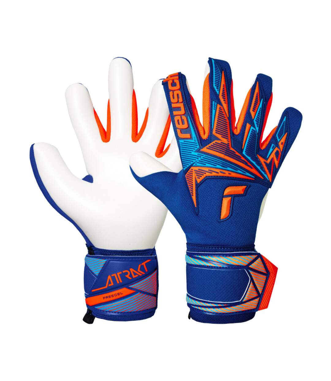 Gants De Gardien De But Attrakt Freegel Adulte Bleu Reusch-4