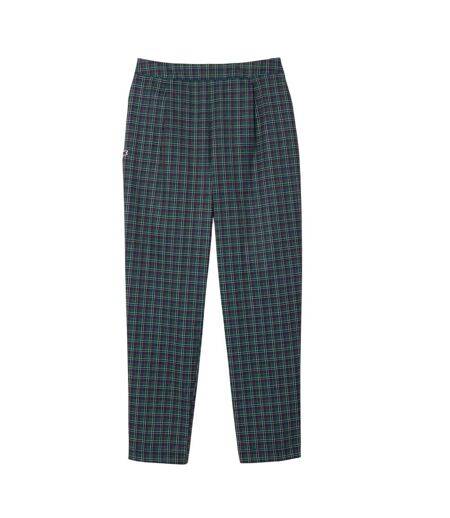 Womens/ladies Stretch Checked 7/8 Golf Jogging Bottoms Blue Lacoste