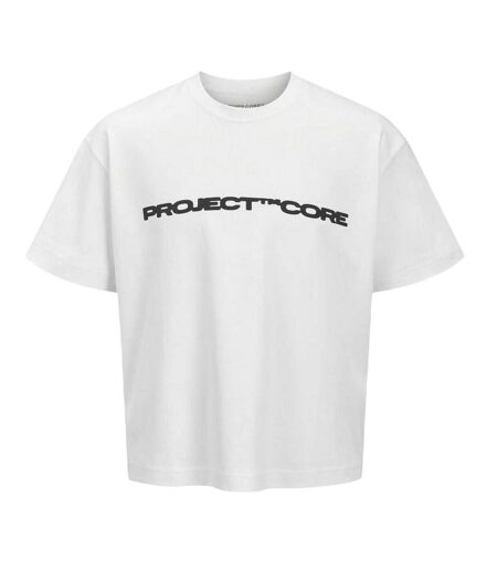 T-shirt Project Core Homme Blanc Vif Jack And Jones