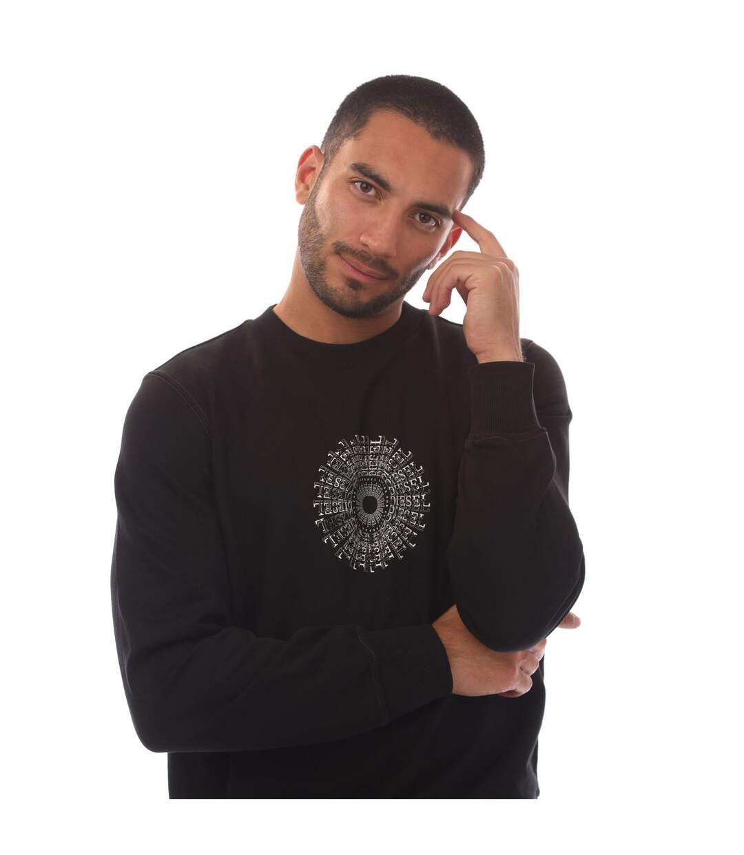 Sweat S-ginn-k41 Homme Noir Diesel-4