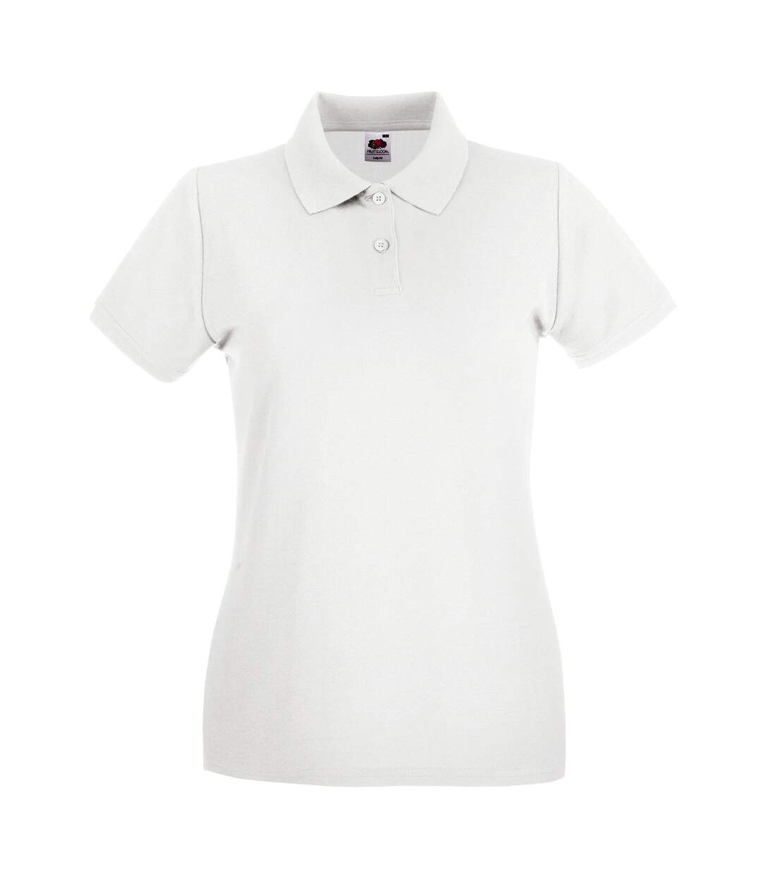 Polo femme blanc Fruit of the Loom