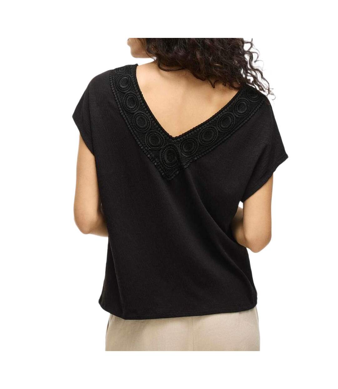 T-Shirt noir femme vila visyma-2