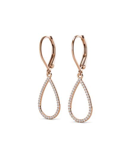 Boucles d'oreilles Laelia Dangling Hoop, Cristal d'Autriche