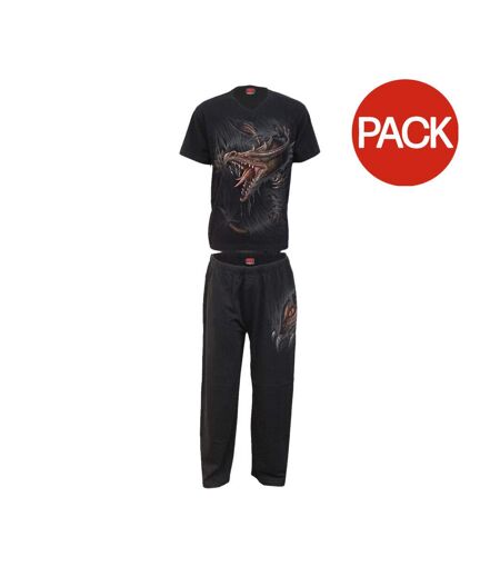 Ensemble de pyjama breaking out adulte noir Spiral Direct