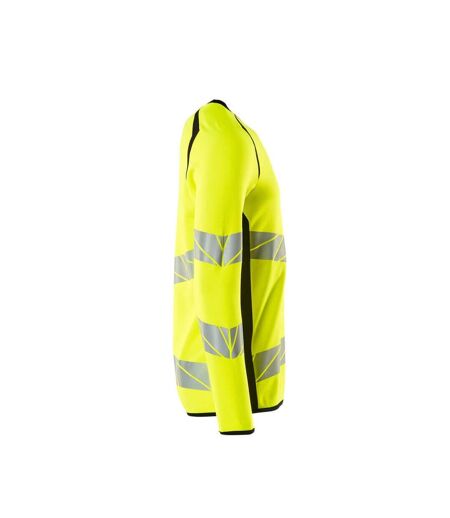 Sweat Motif/style Deux Tons Accelerate Safe Premium Homme Jaune Fluo Noir Mascot