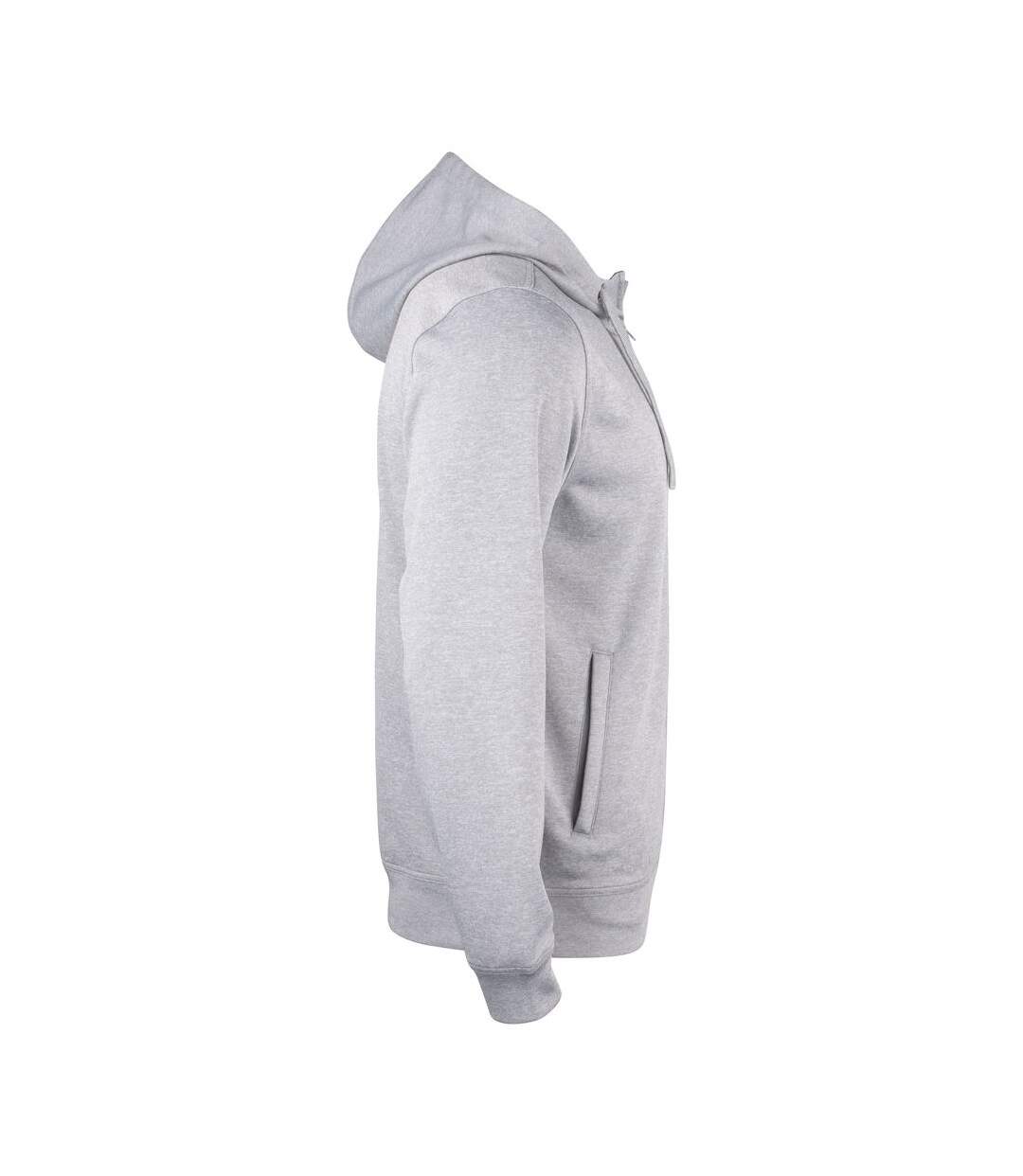 Veste à capuche basic homme gris chiné Clique-4