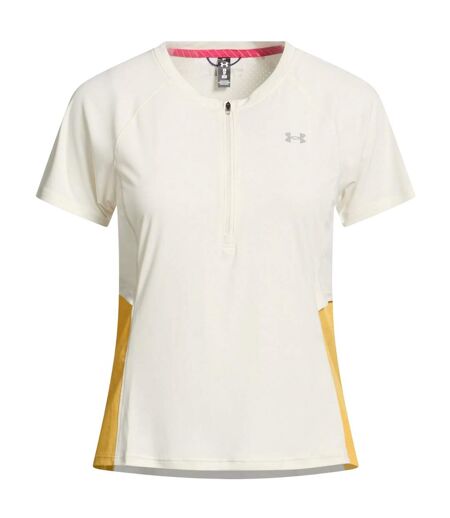 Haut Trail Run Femme Blanc Jaune Under Armour