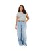 T-shirt Motif/style Ringer Femme Gris Blanc Brave Soul-1