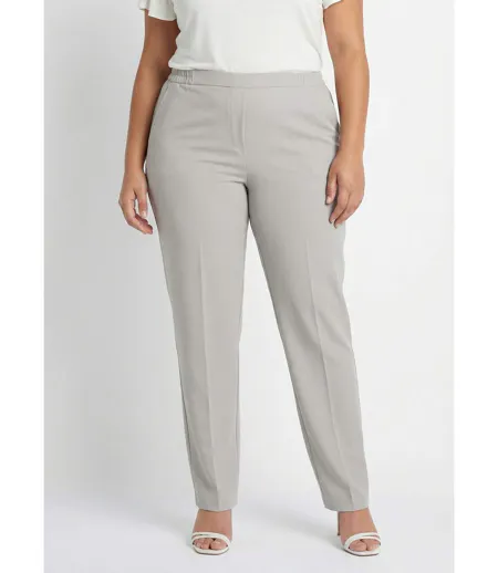 Pantalon droit taille semi-élastiquée
