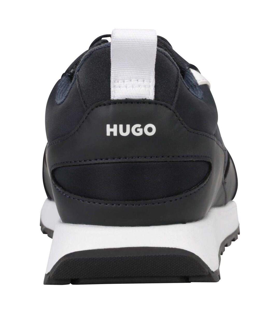 Mens Icelin Leather Trainers Navy Hugo-2
