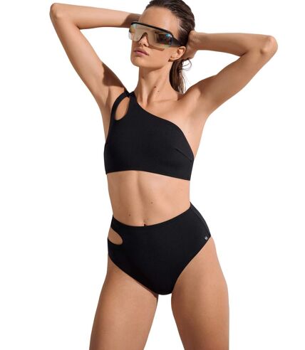 Bas maillot slip de bain asymétrique échancré taille haute Normandie Lisca