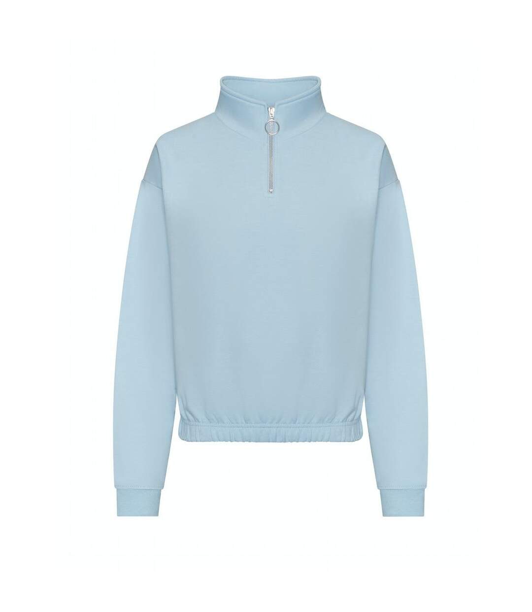 Womens/ladies just hoods crop sweatshirt sky blue Awdis