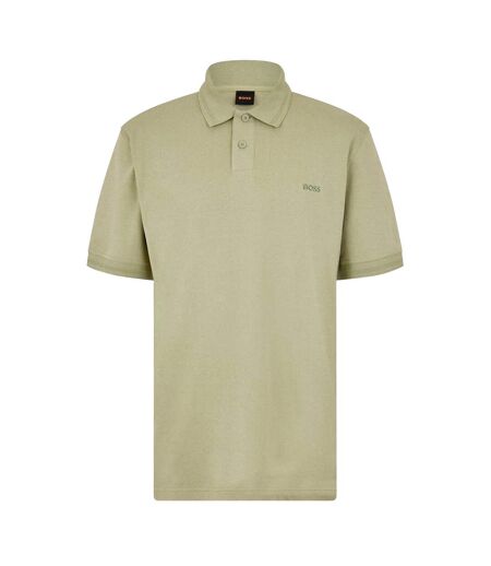 Mens Interlock Short-sleeved Polo Shirt Green Boss