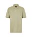Mens Interlock Short-sleeved Polo Shirt Green Boss-1