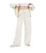 Womens/ladies Wide Leg Joggers Cream Brave Soul-2