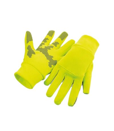 Beechfield Mens Softshell Sports Tech Gloves (Fluorescent Yellow) (L, XL)