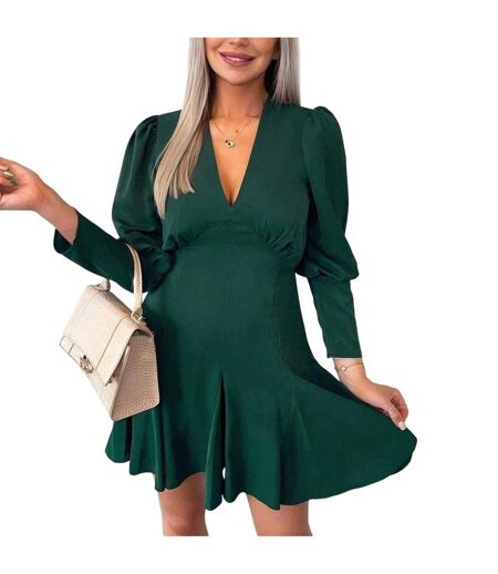 Womens/ladies Skater Dress Teal AX Paris