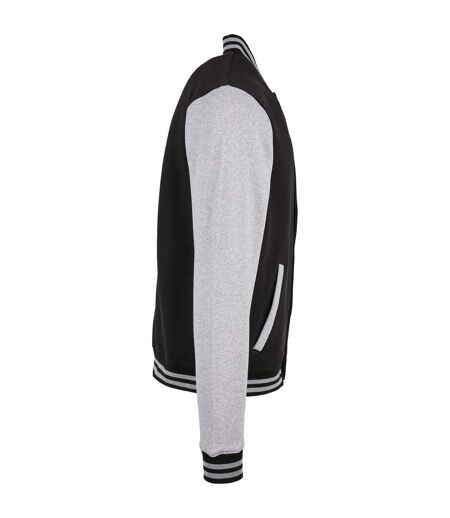 Veste De Base Contrastée Pour Hommes Noir Gris Chiné Build Your Brand