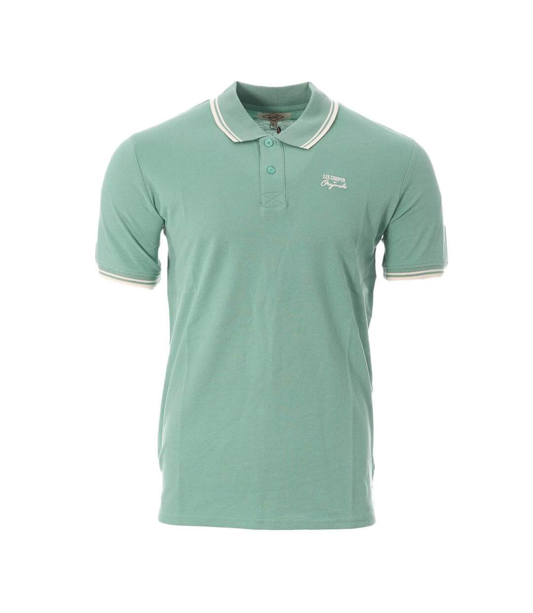 Polo vert homme lee cooper opan554 - xxl-1