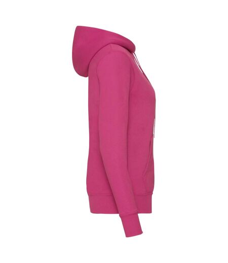 Womens/ladies Classic Hoodie Fuchsia Fruit Of The Loom