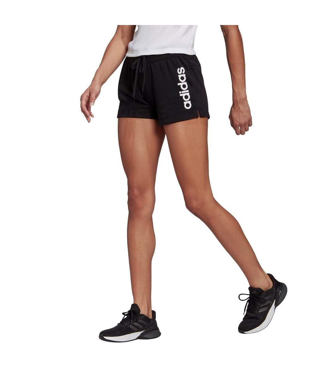 Short Motif/style Logo Femme Noir Blanc Adidas-1