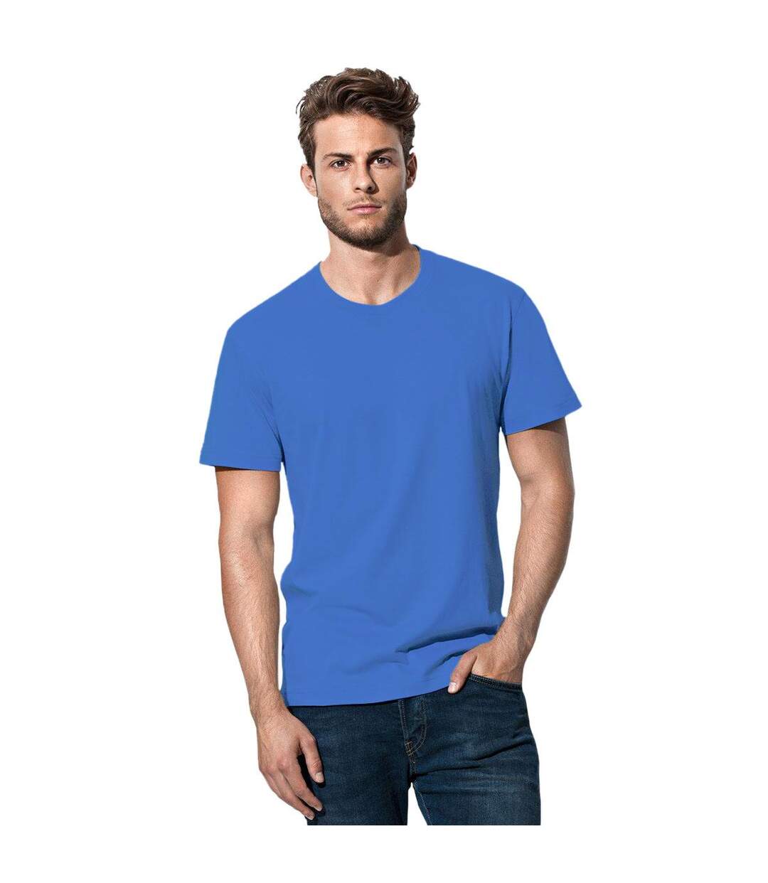 T-shirt Classique Homme Bleu Stedman-1