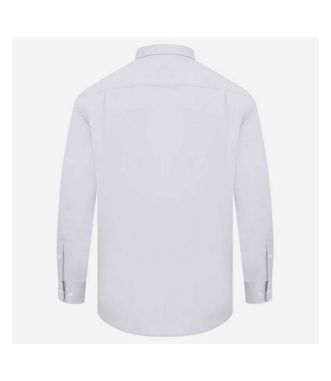 Absolute Apparel Mens Long Sleeved Classic Poplin  Shirt (White) - UTAB117-3