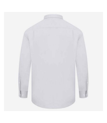 Absolute Apparel Mens Long Sleeved Classic Poplin  Shirt (White) - UTAB117
