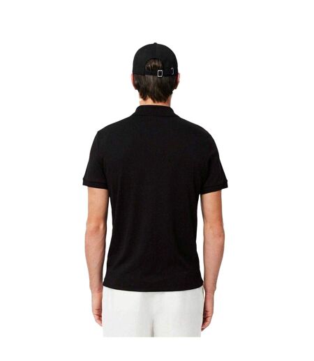 Mens Pima Cotton Short-sleeved Polo Shirt Black Lacoste