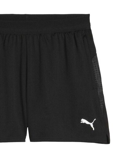 Short De Foot Teamcup Femme Noir Argenté Puma