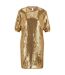 Robe Femme Jaune Or Boss-2