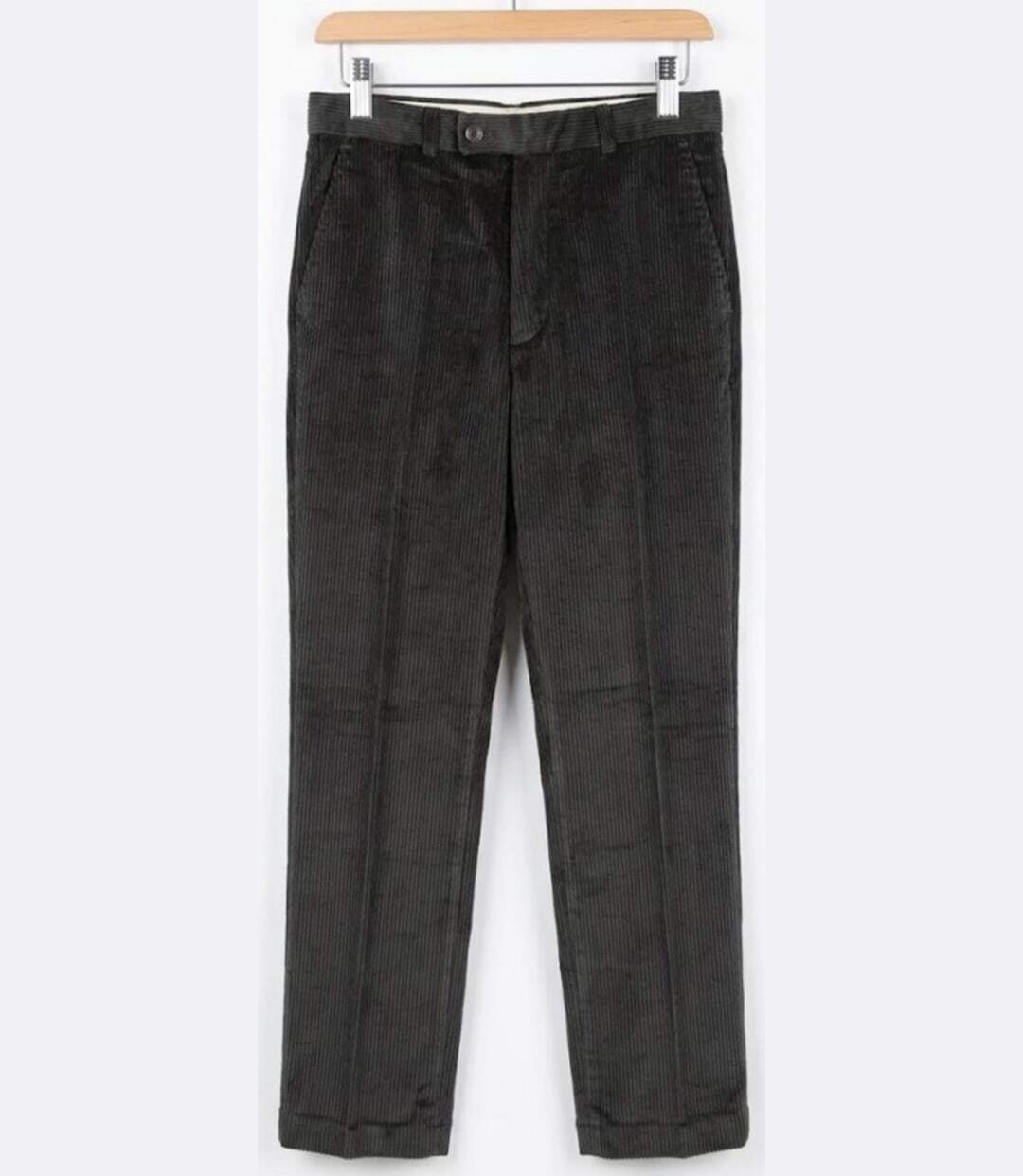 MAYFLOWER D373 — Pantalon velours extensible gris : confort stretch et taille haute-2