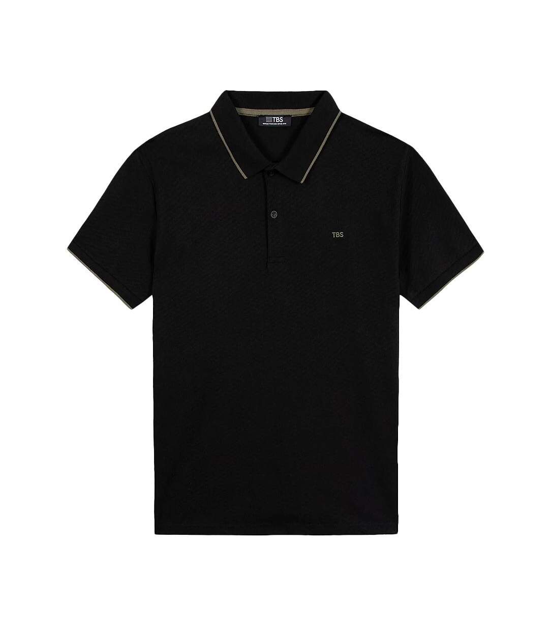 Polo noir homme tbs lierre-1