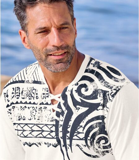 Tee-shirt Col Lacé Destination Pacific 