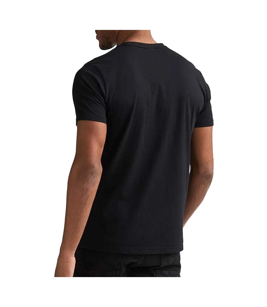 T-Shirt noir homme petrol industries classic print 1-2