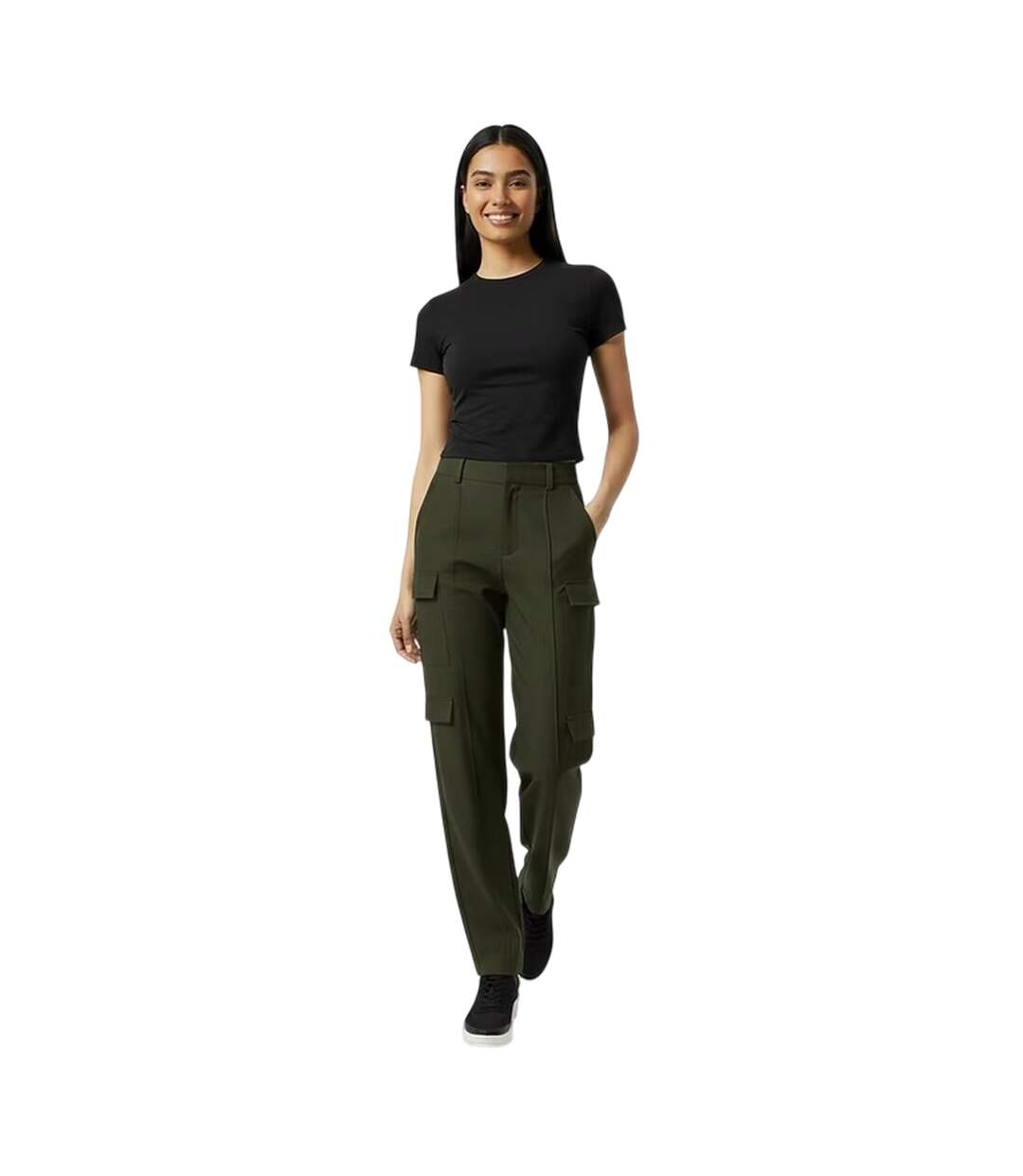 Pantalon À Poches Motif/style Uni Femme Vert Kaki Jack Wills-1