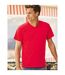 Fruit Of The Loom Mens Valueweight V-Neck, Short Sleeve T-Shirt (Red) - UTBC338