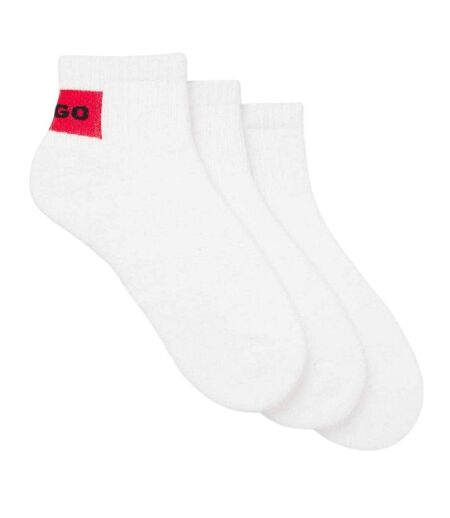 Lot De 3  Socquettes Motif/style Logo Homme Blanc Hugo