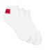 Lot De 3  Socquettes Motif/style Logo Homme Blanc Hugo-2