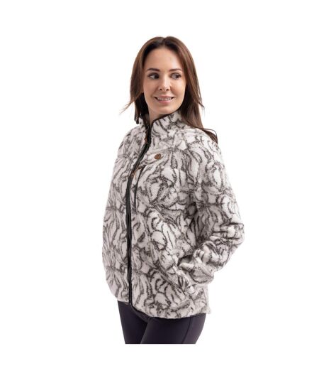 Veste Polaire Col Montant Motif/style Imprimé Jessie Femme Blanc À Motifs Trespass