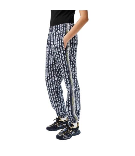 Pantalon De Jogging Motif/style Rayure Verticale Femme Noir Bleu Lacoste