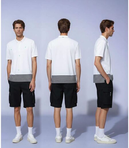 Bermuda homme noir multi-poches - Confortable et pratique